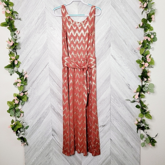 Soft Surroundings Alessandra Chevron Maxi Dress M - Picture 3 of 10